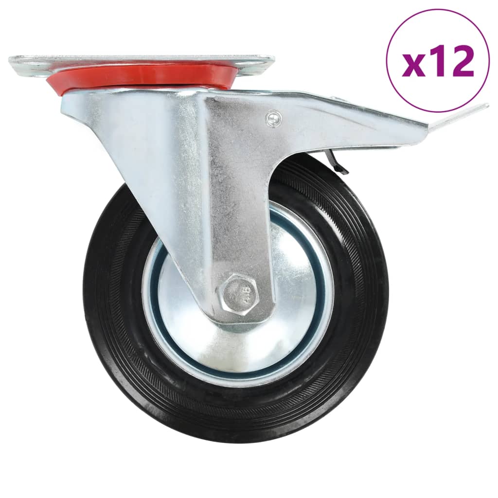 12 ruedas giratorias de 160 mm.