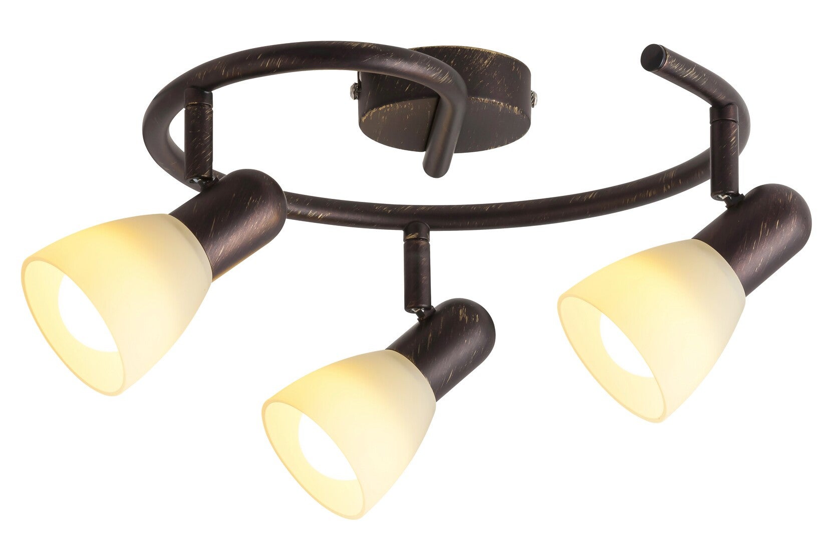 Lampa sufitowa wisząca Soma brąz antyczny-kremowa 3xE14x3x MAX 40W styl klasyczny wym: 17 x 27 x 27 cm metal Rabalux