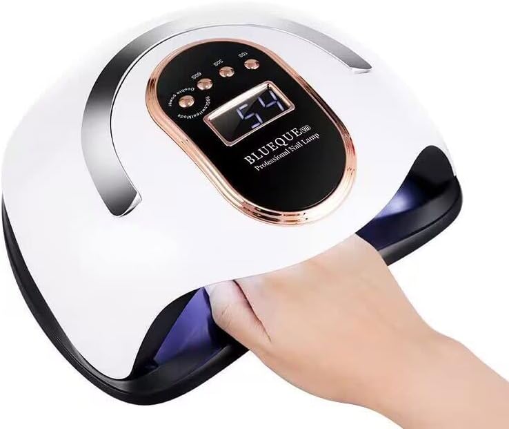 Lampa UV LED 168 W do paznokci, z 4 uchwytami i timerem, szybkoschnąca i przenośna do pielęgnacji paznokci – 168 W, biała