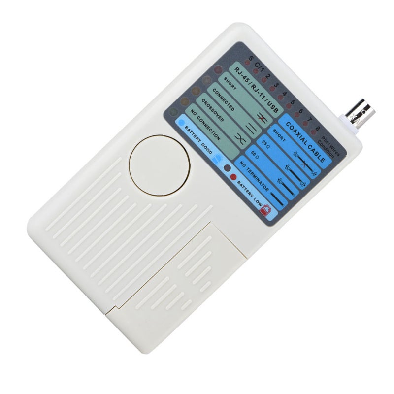Testeur de réseau RJ45 / RJ11 / USB / BNC et détecteur de câbles LAN - 9