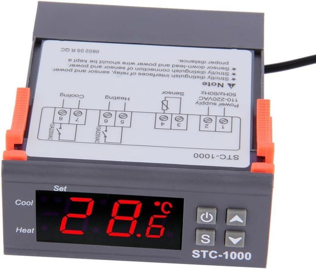 Digital STC-1000 220V Thermostat de contrôleur de température Tout Usage avec capteur
