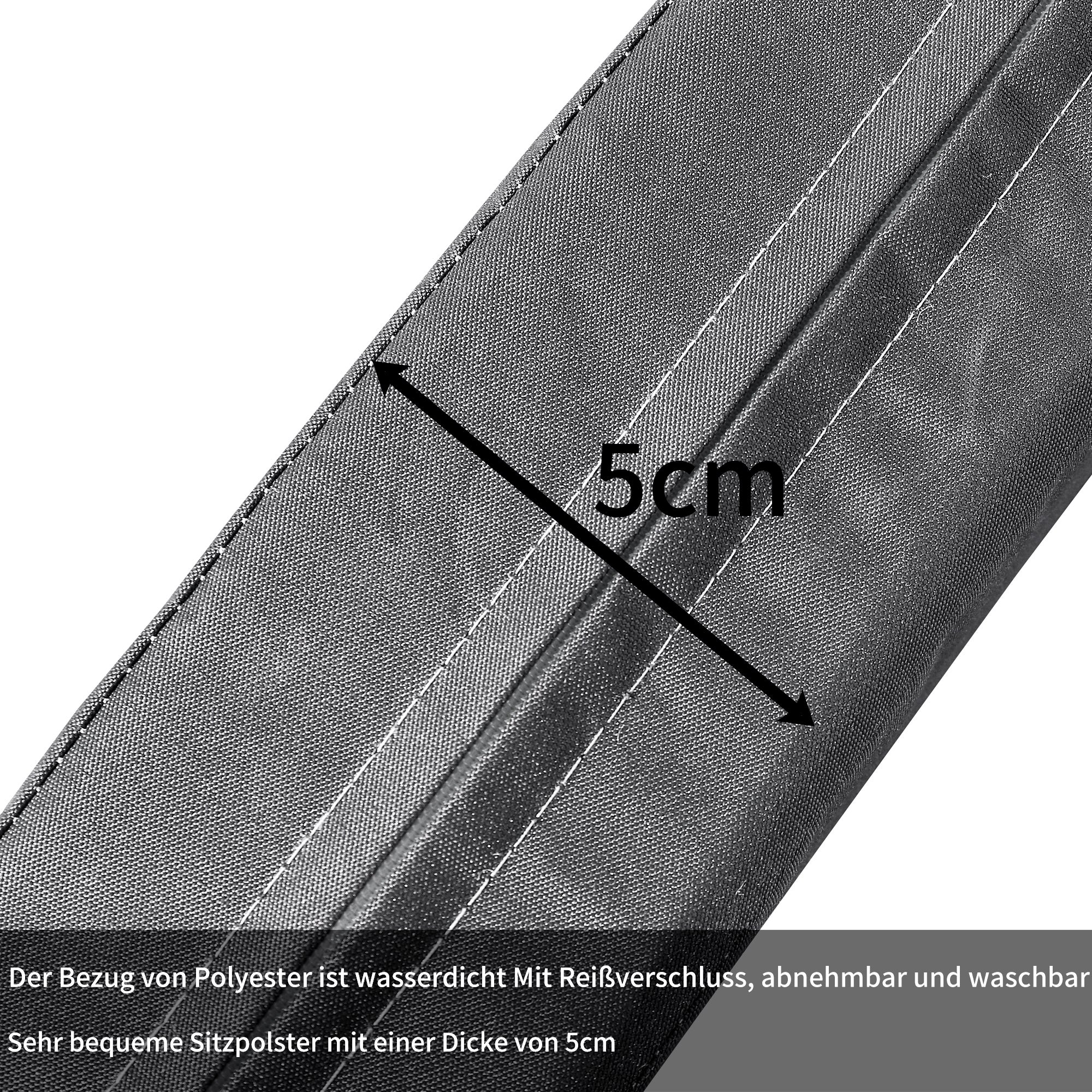 Salon de jardin en résine tressée - Canapé d'angle extérieur avec table basse - 4 places - Gris - 6