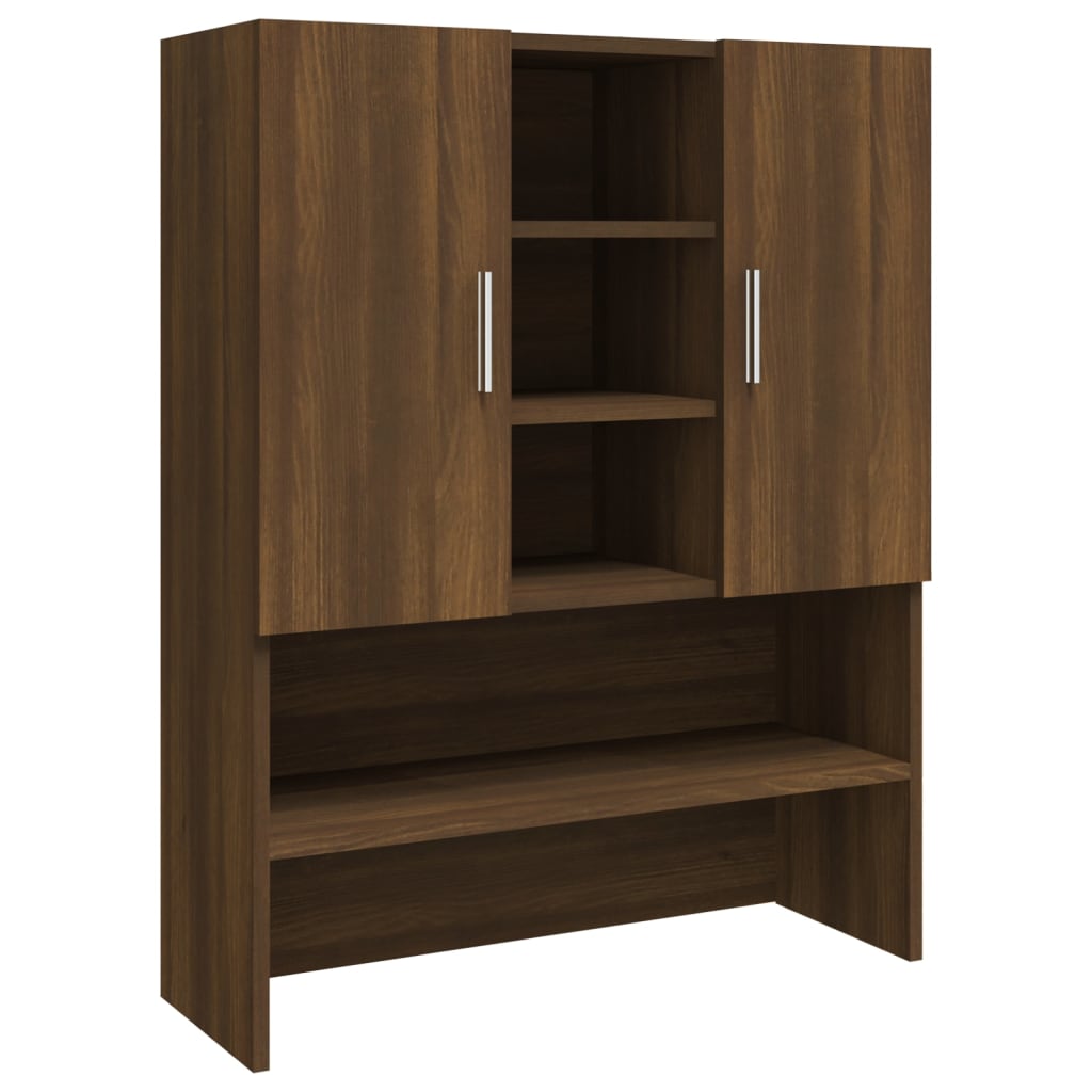 Maison Exclusive - Armario para lavadora color roble marrón 70,5x25,5x90 cm - 2