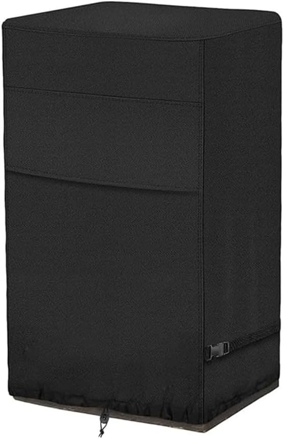 Pokrowiec przeciwkurzowy na kominek zewnętrzny | Gruby, wodoodporny materiał Oxford 210D | Czarna ochrona przed kurzem, 53,3 x 53,3 x 83,8 cm