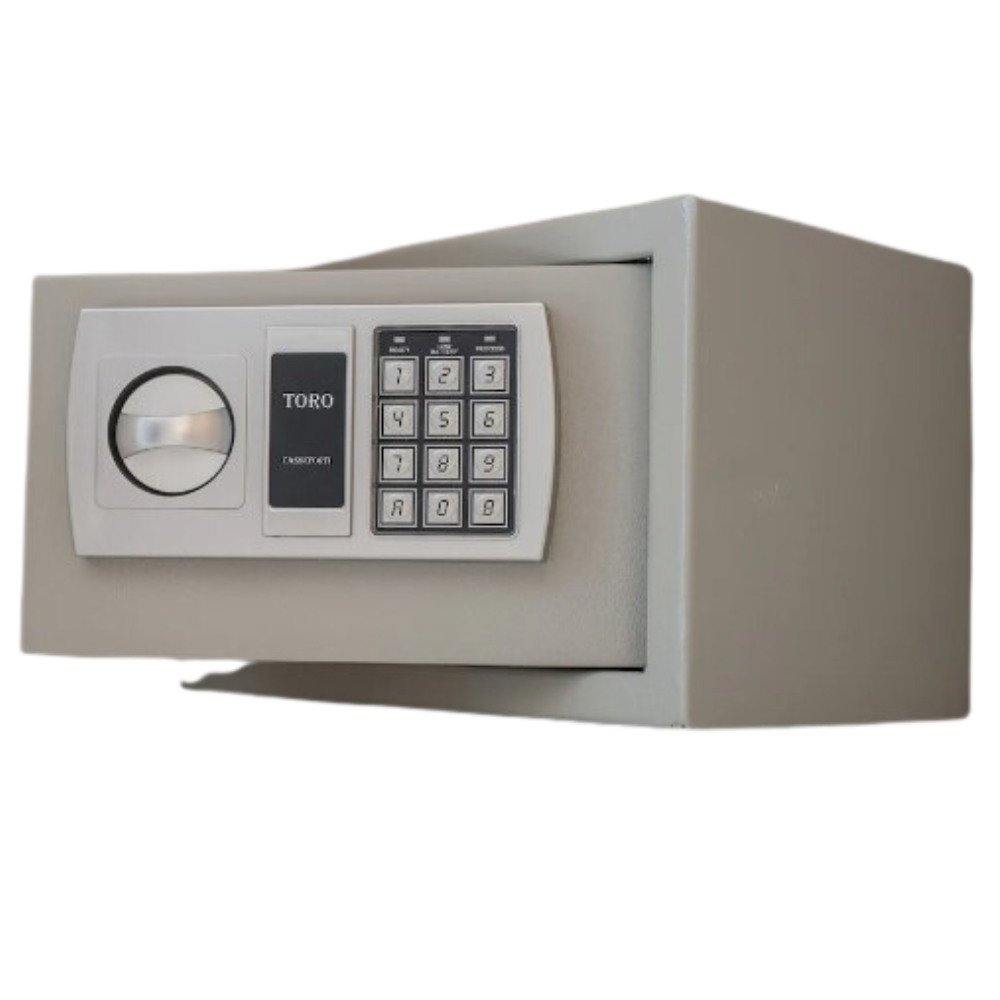 Cassaforte Meccanica 42x20x30 Cm - Spessore 8 Mm, 4 Catenacci Antitaglio, Serratura Di Sicurezza, Con Ripiano - Foto 5