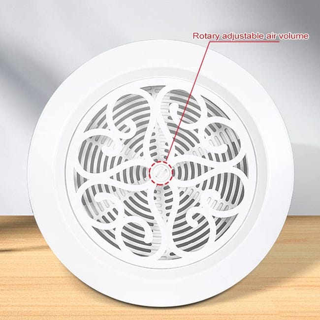 Ante Per Cucina Griglia Di Ventilazione Antracite 150x150 Mm Con Flangia Da 100 Mm - Moderna, Con Otturatore Regolabile Paravento Esterno - Foto 2