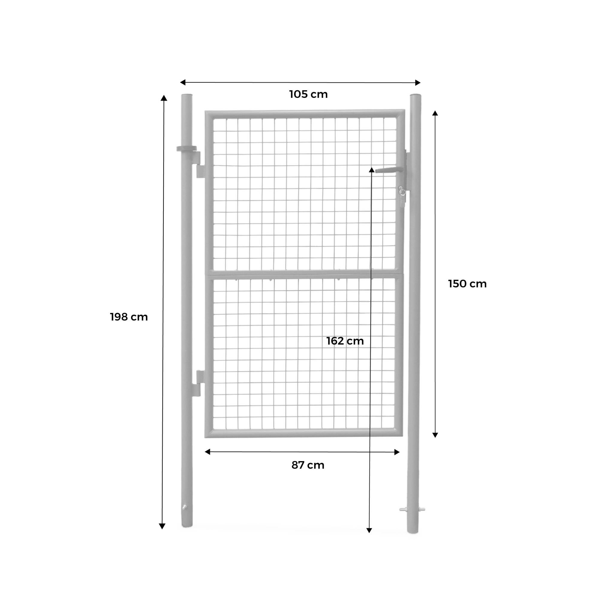Portillon de jardin en métal anthracite. Double sens d'ouverture. Avec serrure et poignée 150x87cm PORTILLON 150 X 87CM - 2