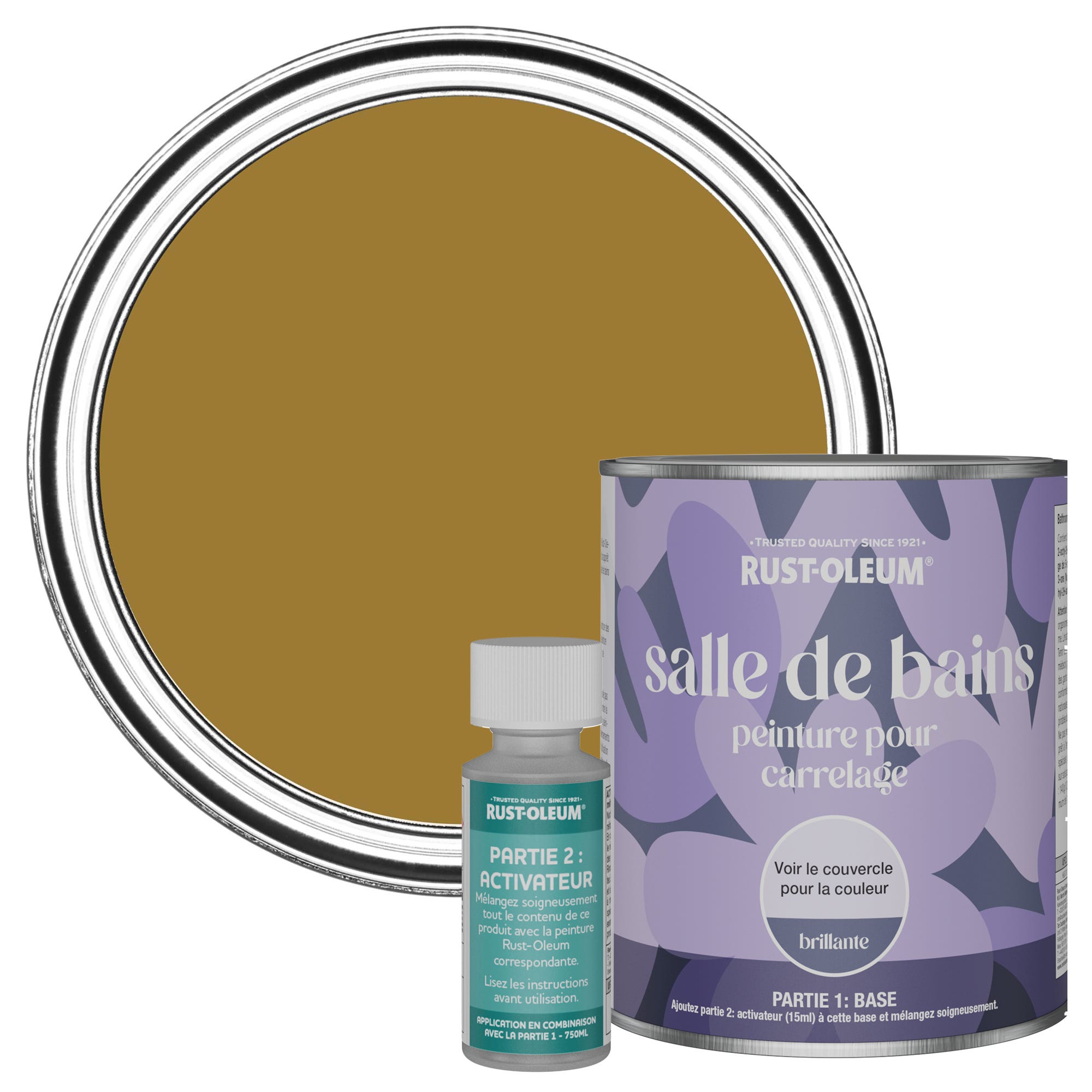 Jaune Rusted Rust-Oleum Peinture Jaune Carrelage Salle de Bain, Brillante - Moisson ...