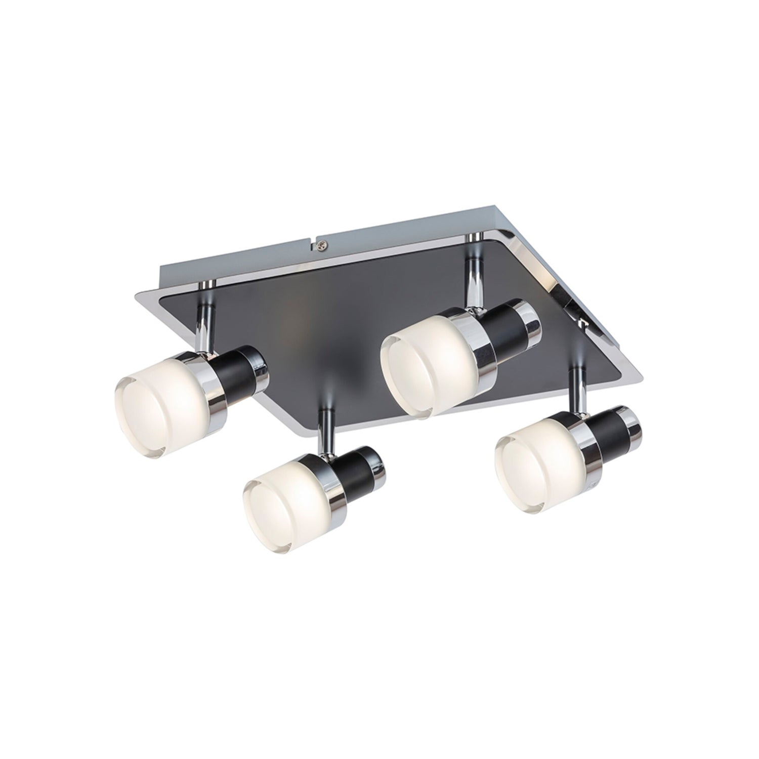 Lampada LED Spot 20W 4000K Nero Metallo IP44 HAROLD | Leroy Merlin