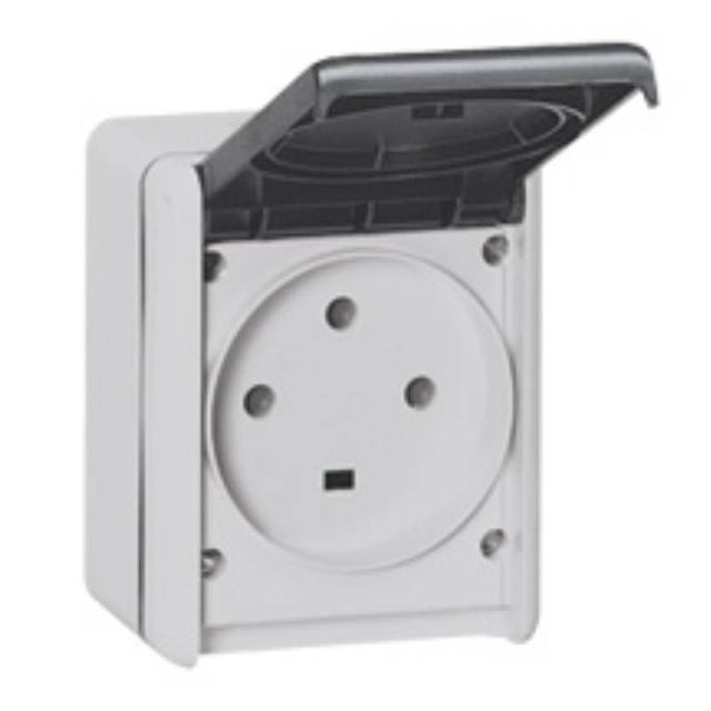 Prise étanche 3P+T 32A complet IP55 saillie - Plexo - gris - Legrand