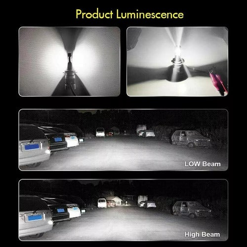 Coppia lampade a LED per Auto Moto H7 6500K 55W luce bianca - 5