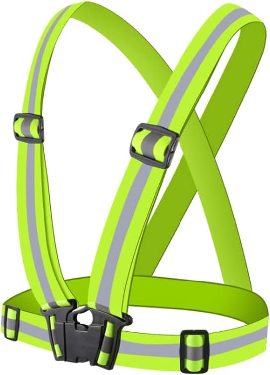 Ceinture Réfléchissante AVANA Jaune Fluo - Bande Sécurité Haute Visibilité Réglable Pour Jogging, Vélo, Course De Nuit, 123-220 Cm