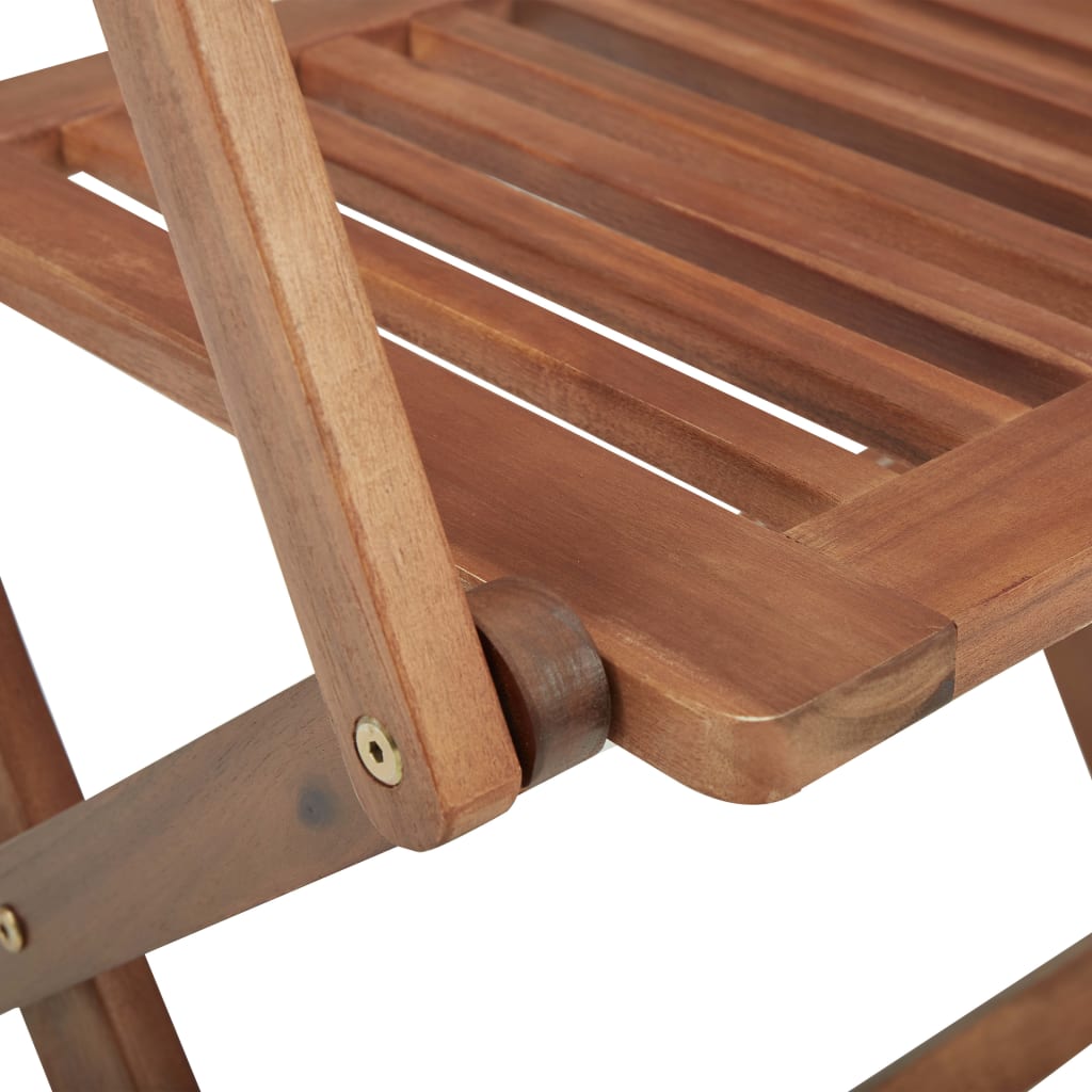 Chaises pliables de jardin lot de 2 avec coussins Bois d'acacia vidaXL - 7