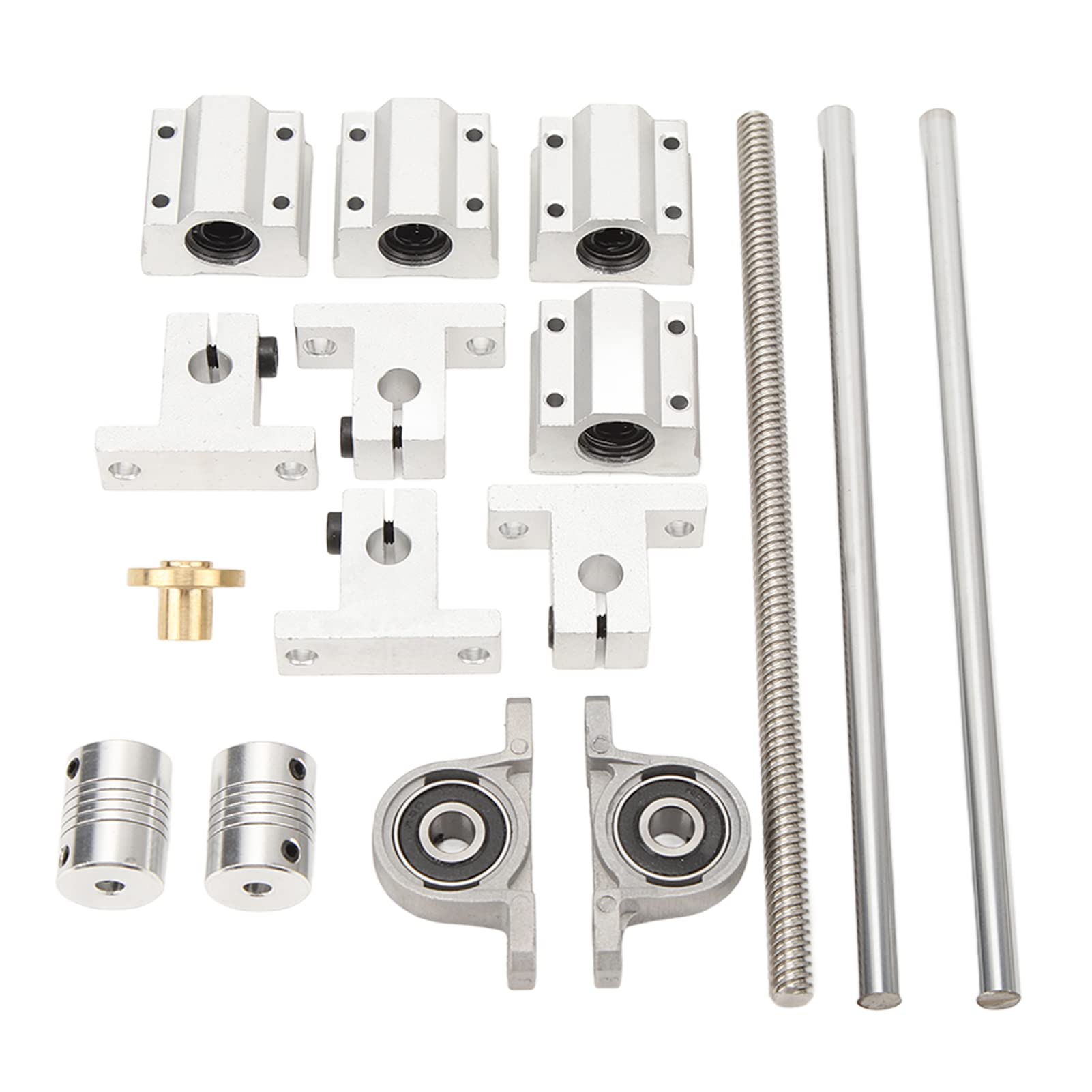 UlisemLot de 4 guides de serrage en aluminium SK12 pour arbre de 12 mm