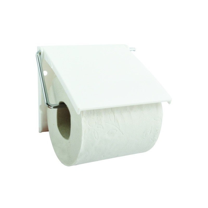 Porte Rouleau Papier WC Mural MSV - Blanc, Polystyrène - Design Pratique Et élégant