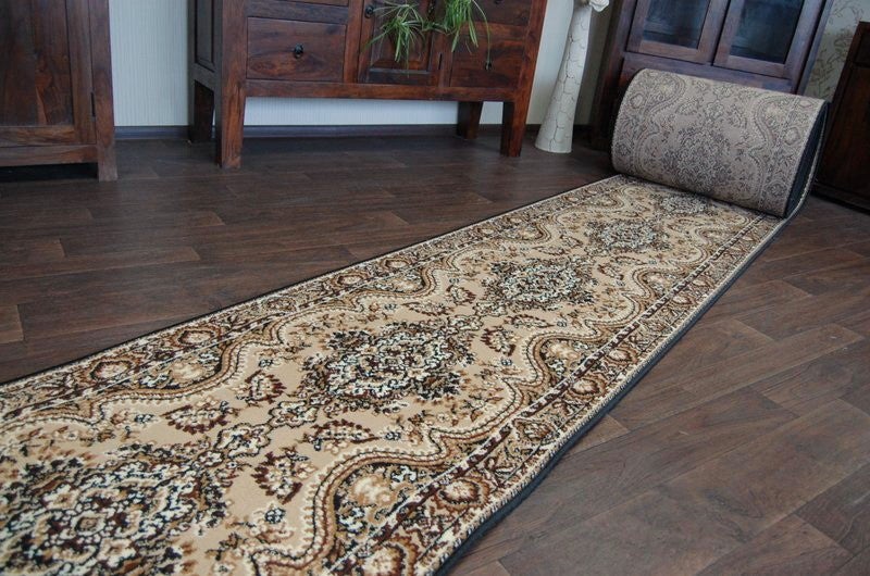 TAPIS DE COULOIR BCF WIOSNA beige 90 cm 90x180 cm - 3