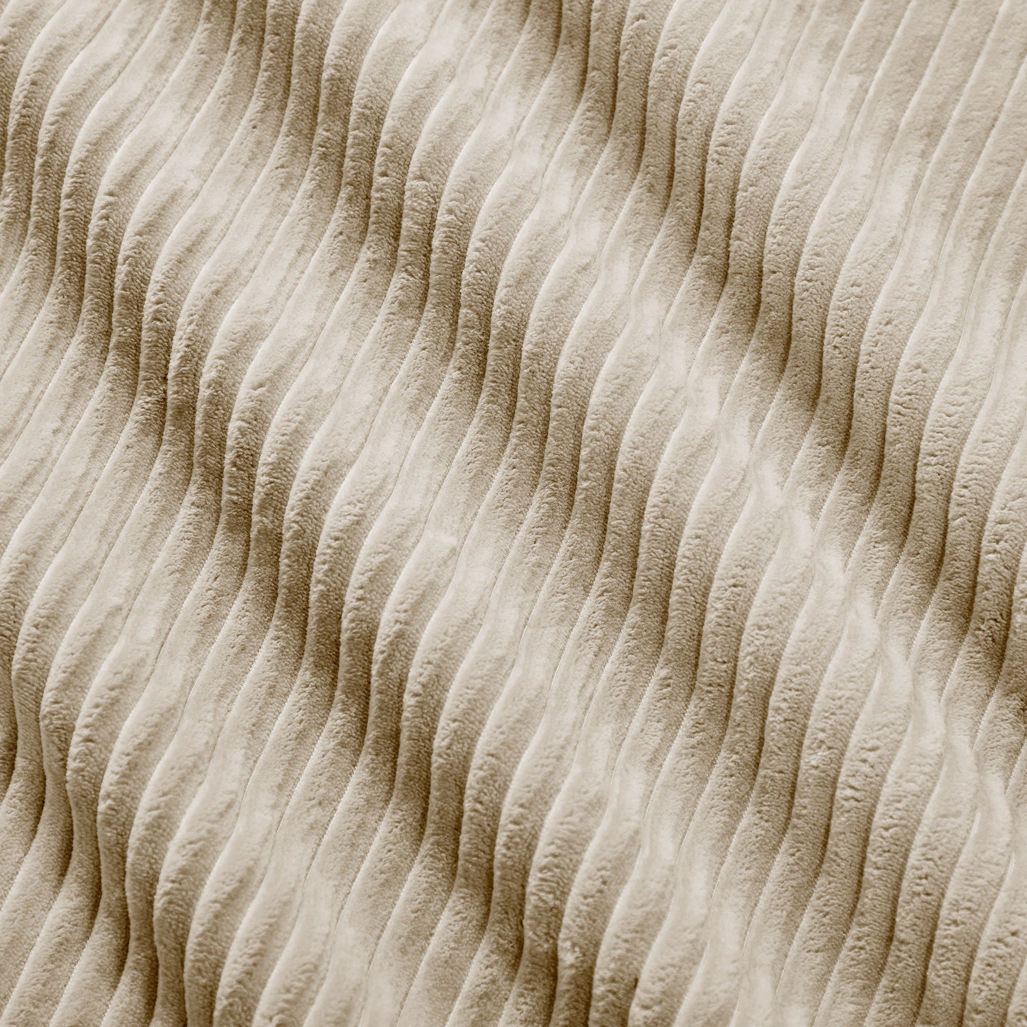 Canapé modulaire d'angle sans cadre avec accoudoirs incurvés et base antidérapante en velours côtelé beige - OKMYHOME - 5