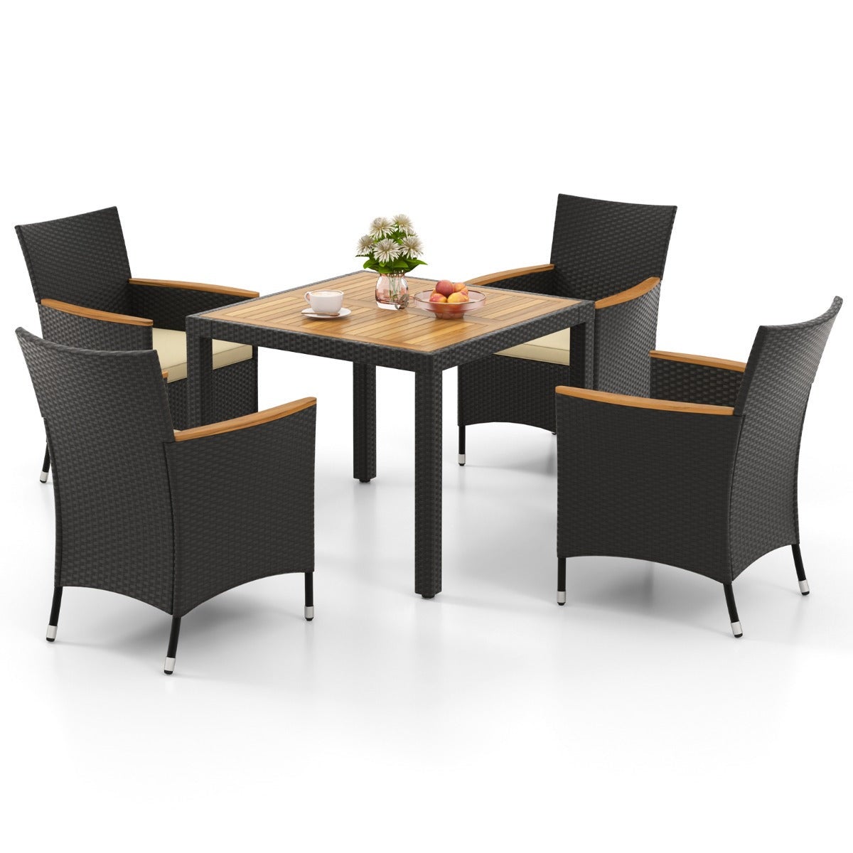 SPRINGOS Ensemble de meubles de jardin, balcon, terrasse, table ronde avec 2 chaises, GF1010 2xGF1019 SPRINGOS Ensemble de meubles de jardin, balcon, terrasse, table ronde avec 2 chaises, GF1010 2xGF1019