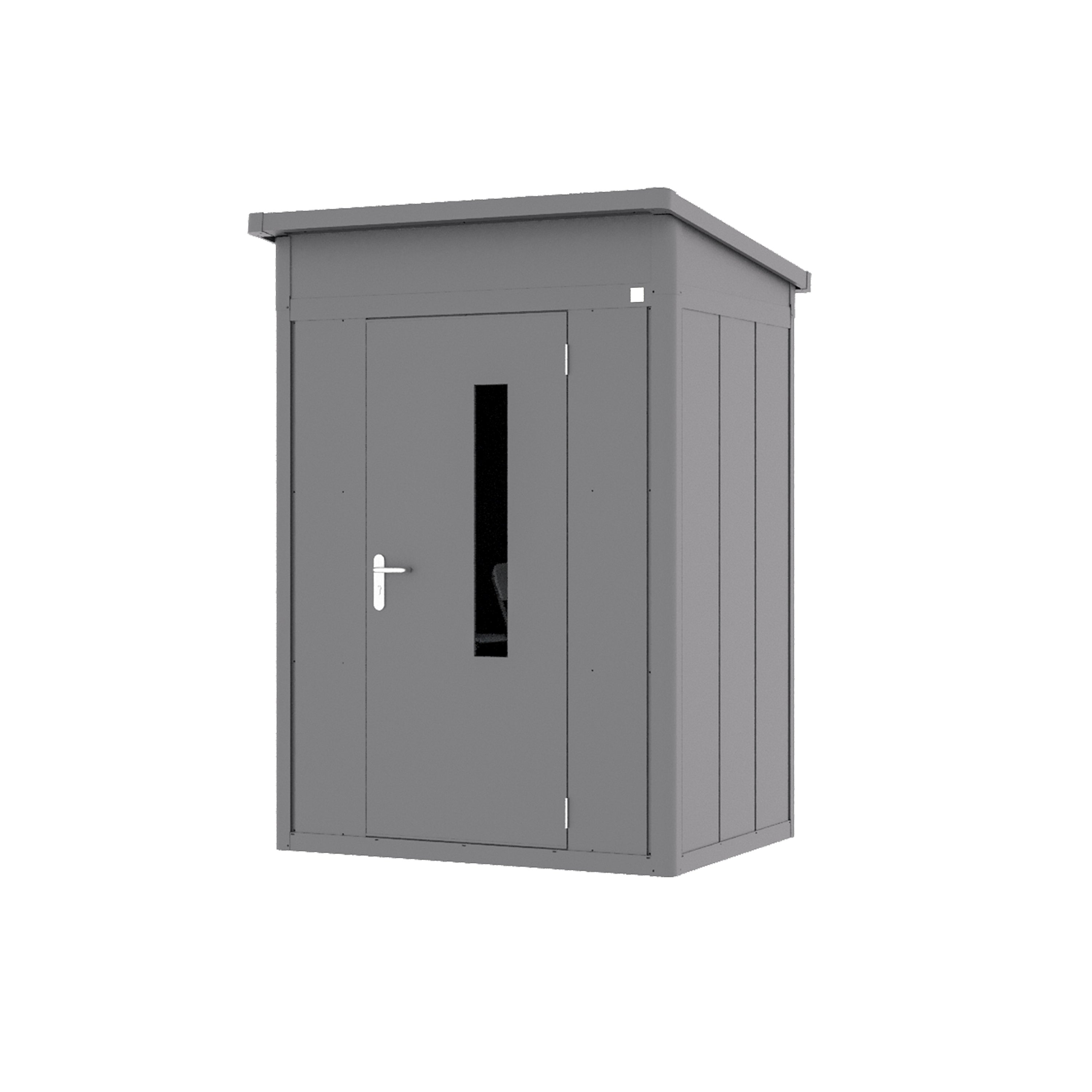 GFP Primeyard domek narzędziowy metalowy 158x122x231 cm domek ogrodowy dach jednospadowy antracyt