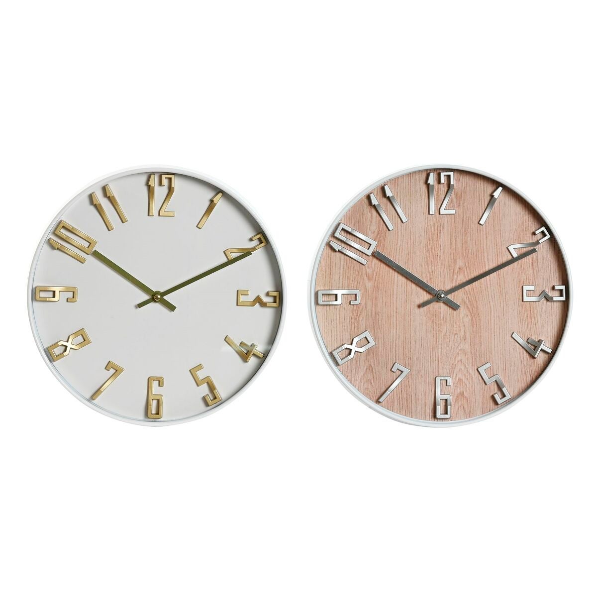 techno line WT 8900 Orologio da Parete Radio, etallo, Argento, 33x4