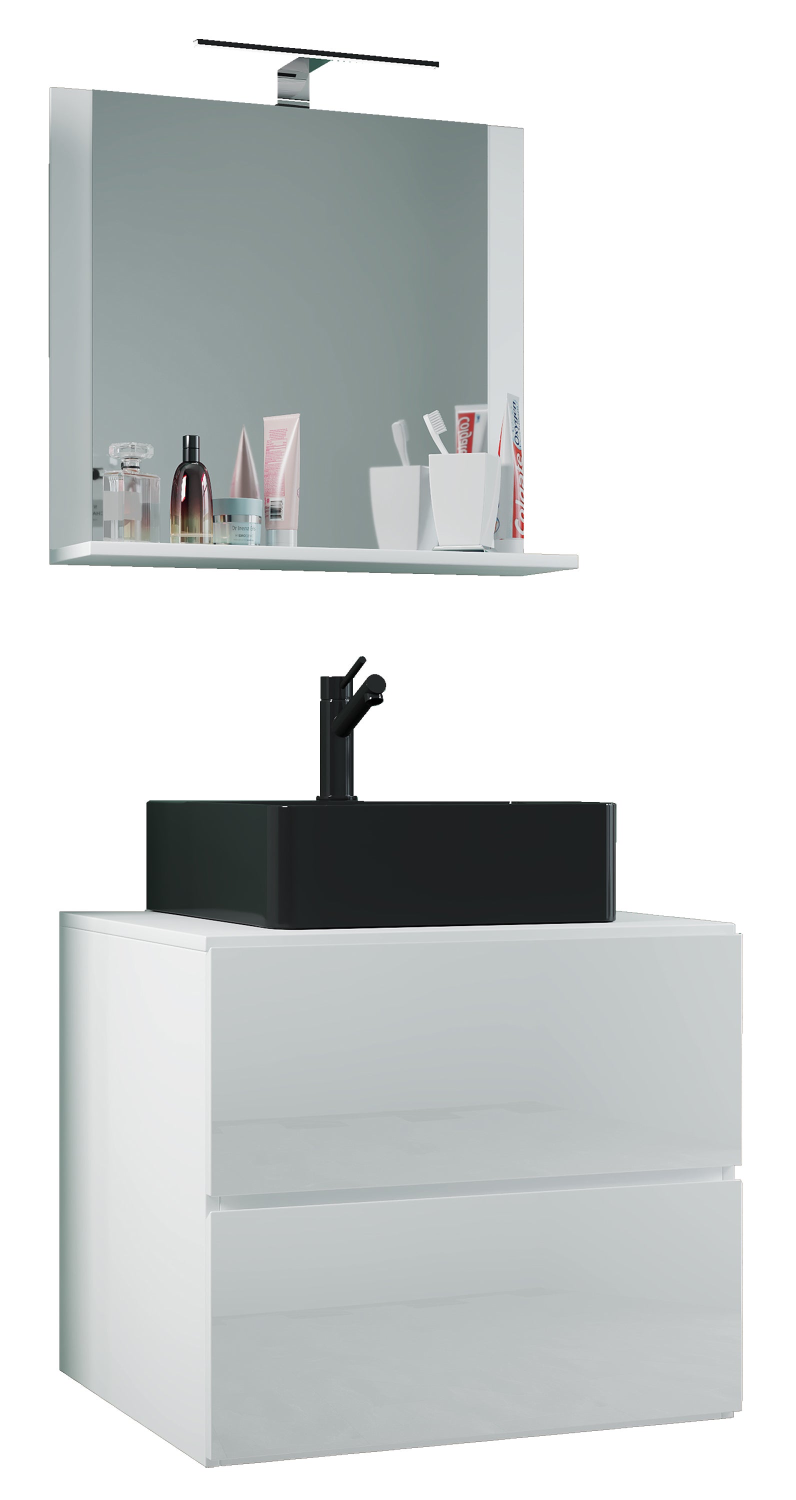 umywalka do mebli łazienkowych Lendas Biały W. 124 x S. 60 x G. 52 cm