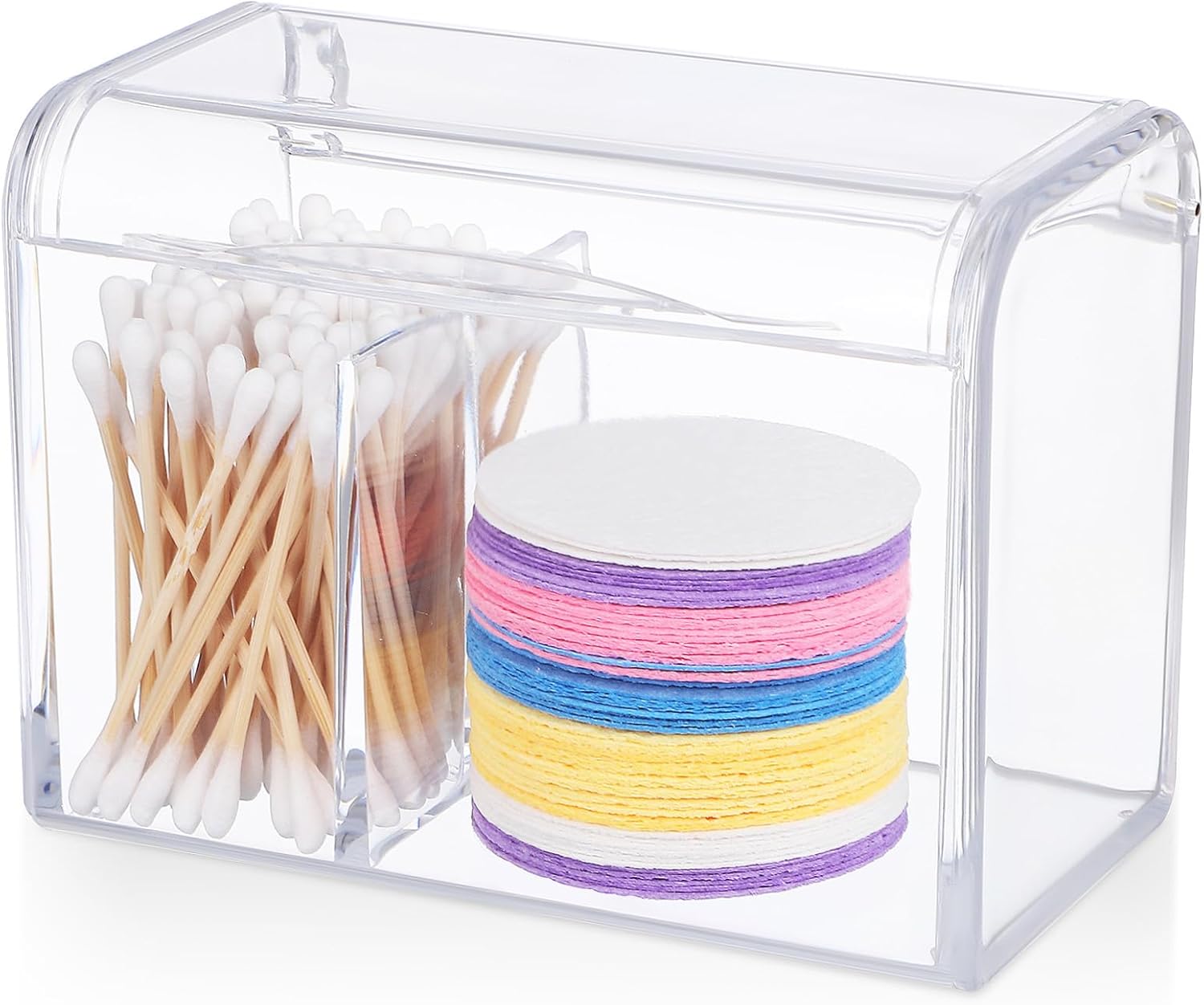 Boîte De Rangement Transparente Voyage - Lot De 2 - Pour Cotons-Tiges, Bijoux, Médicaments - Dimensions 10.4 X 3.4 X 2 Cm - 6