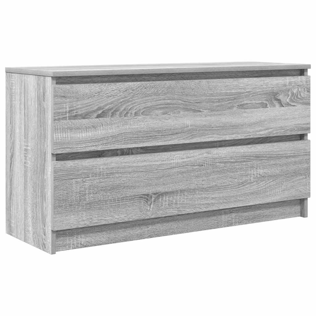 Meuble TV sonoma gris 100x35x54 bois d'ingénierie - 2