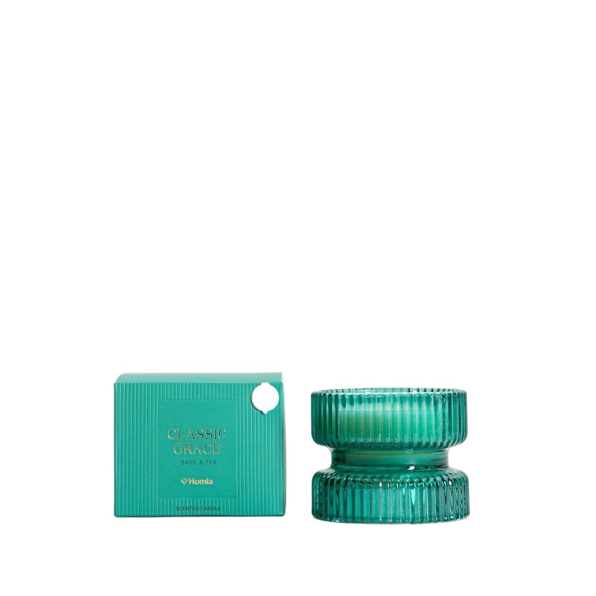 Świeca zapachowa CLASSIC GRACE Basil&amp;Tea 85 g HOMLA