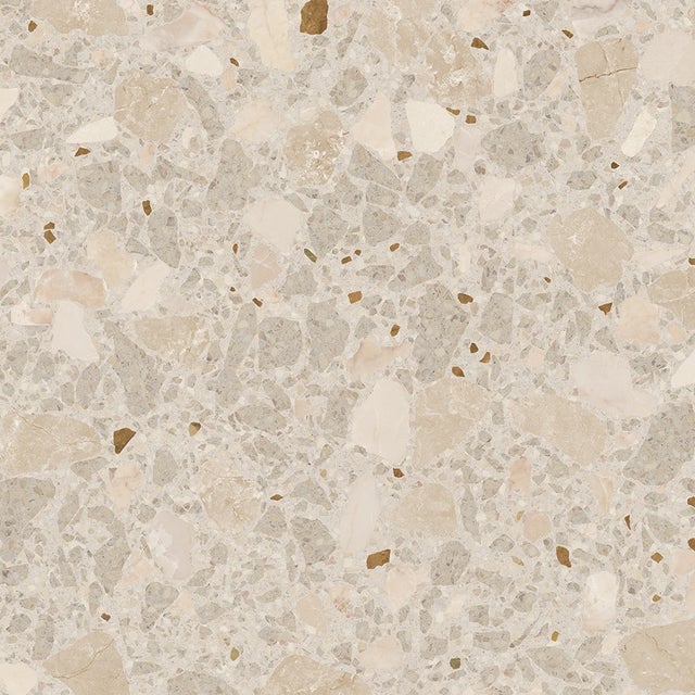Carrelage sol extérieur antidérapant effet terrazzo 80x80 cm MONACO R BEIGE ANTIDESLIZANTE