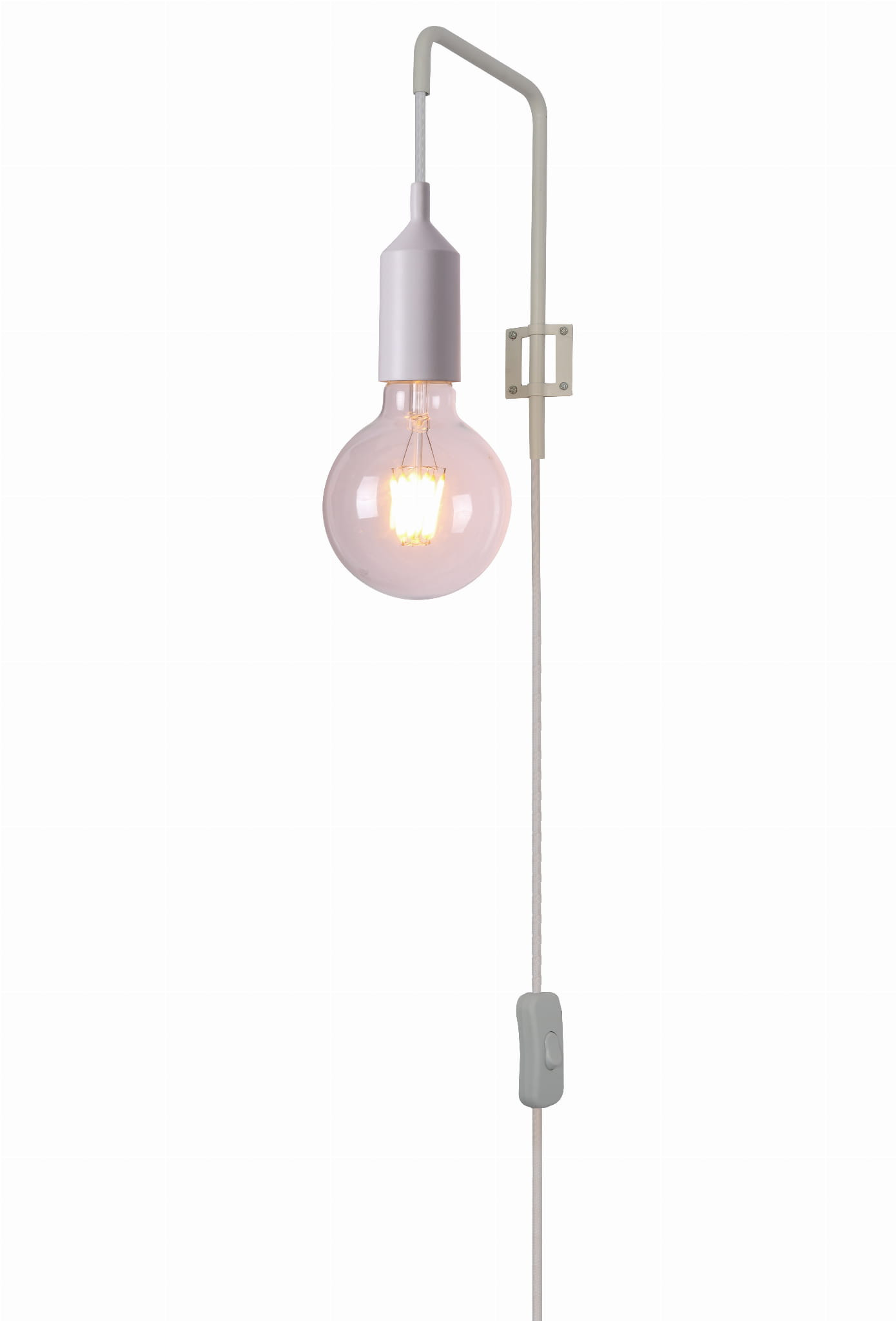 Kinkiet ścienny Laren biały 1xE27x40W wym: 25 x 16 x 4,5 cm metal IP20 Candellux