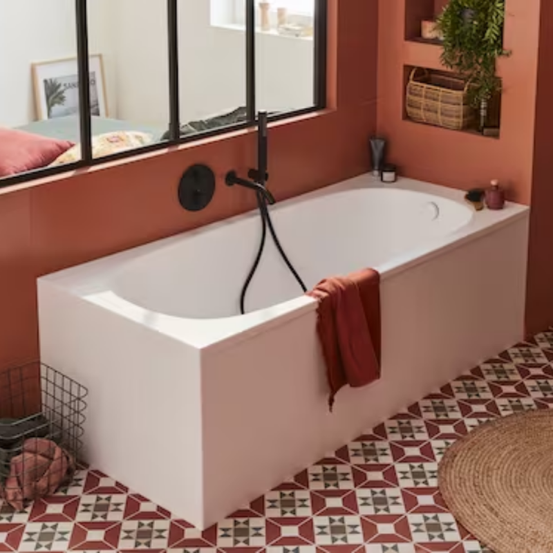 Baignoire droite 170 x 75 JACOB DELAFON Bastille blanc brillant - 3