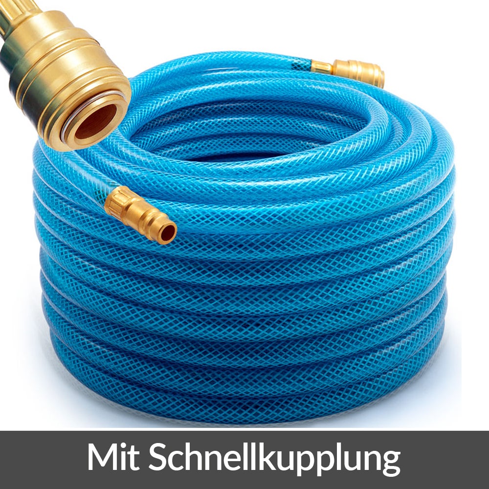 Tuyau à air comprimé 20 mètres Pression max 15 bar Raccord rapide Tuyau de compresseur - 6