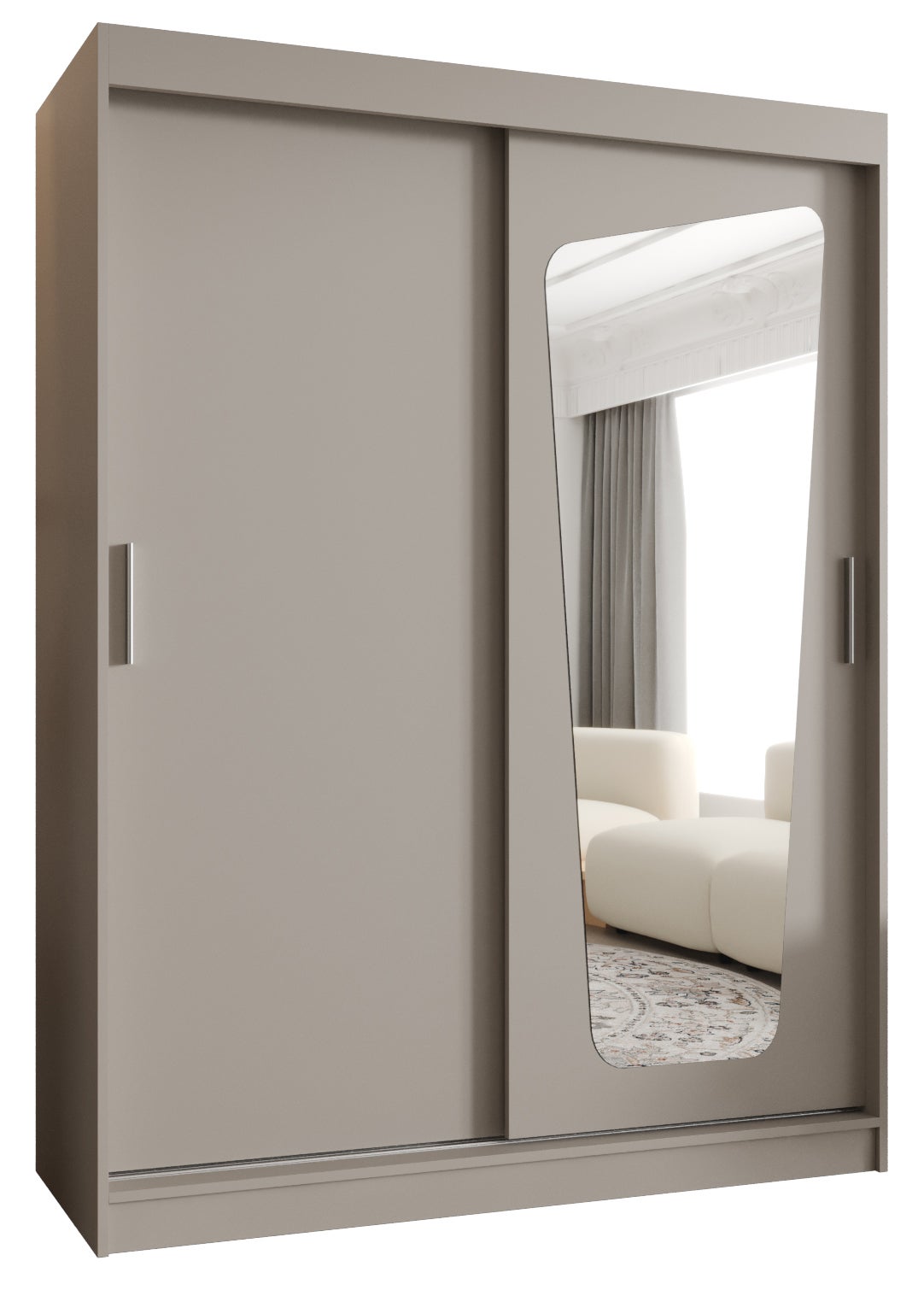 Szafa przesuwna garderoba MOKA 150 x 62 x 200 cm Kaszmir