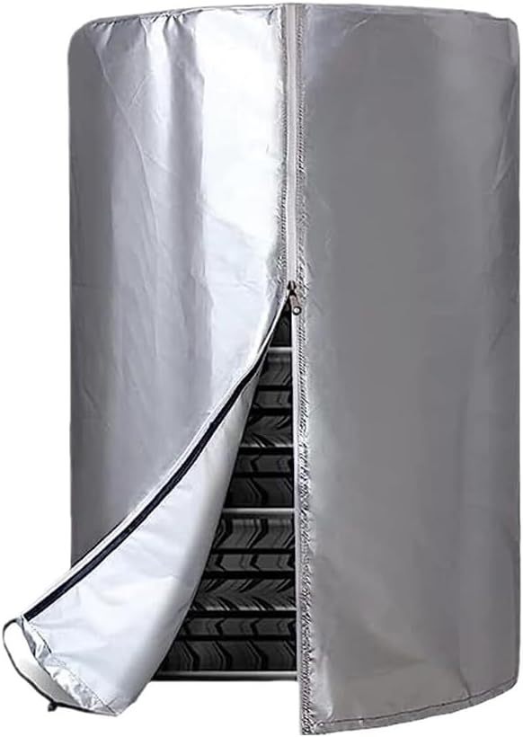 Torba do przechowywania opon 85 x 120 cm – wodoodporna, chroniąca przed słońcem i wiatrem, chroni przed uszkodzeniem opon, mieści 4 opony, srebrna