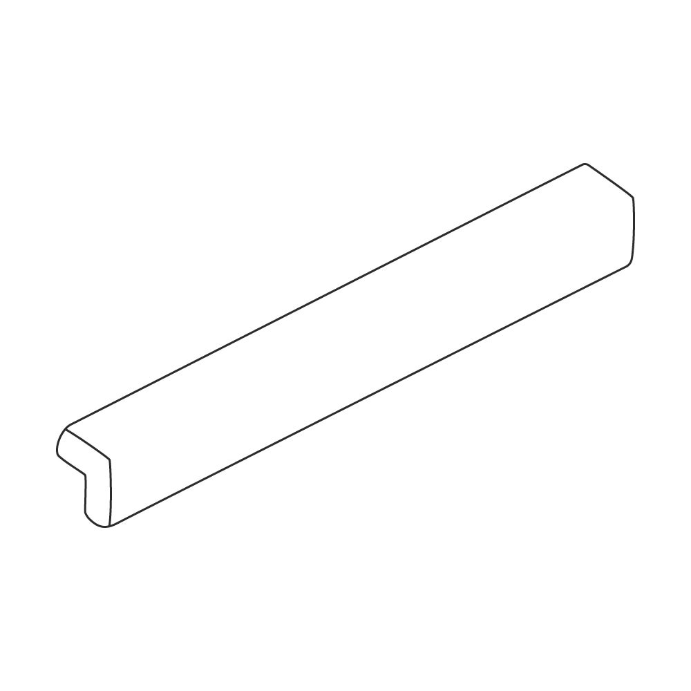 Cantoneira de cerâmica 3x20 cm cor Creme brilhante (1peça) - 3