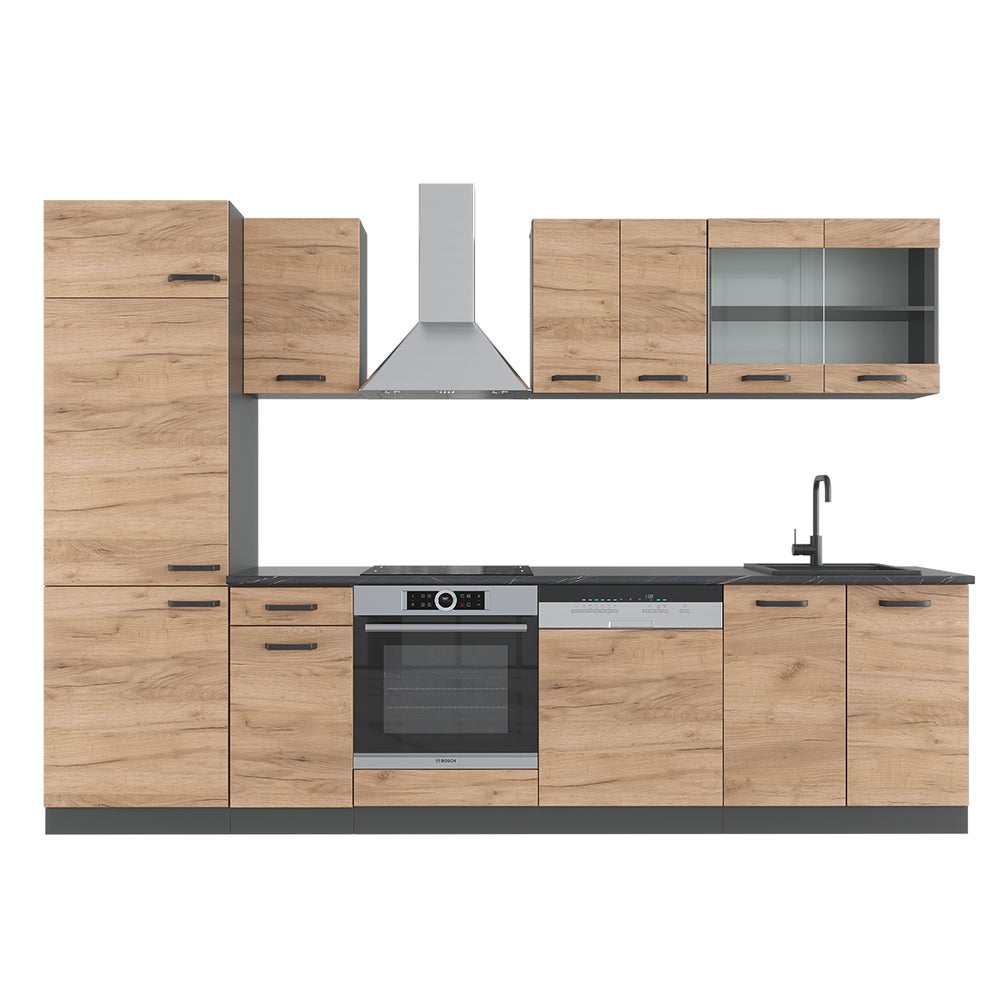 Test de la cuisine Vicco R-Line : élégance en chêne doré et anthracite