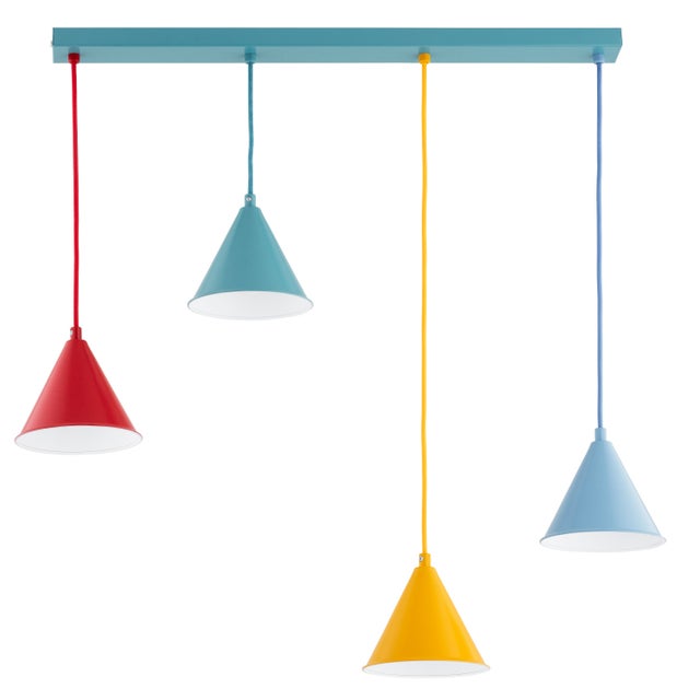 Lampa wisząca Ganna multikolor 4xE27x15W minimalistyczna wym: 75 x 15 x 71 cm metal Alfa