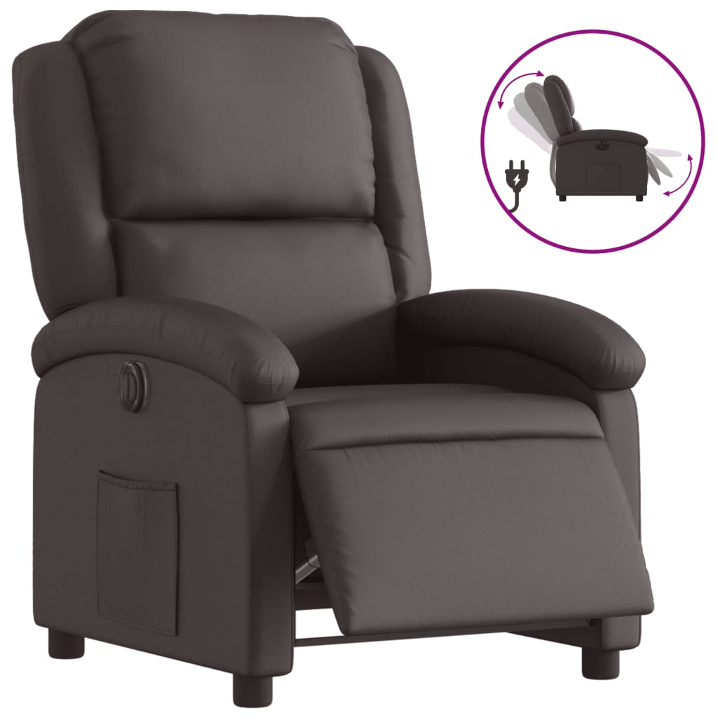 Fauteuil De Salonchaisefauteuil Inclinable Lectrique Marron Fonc