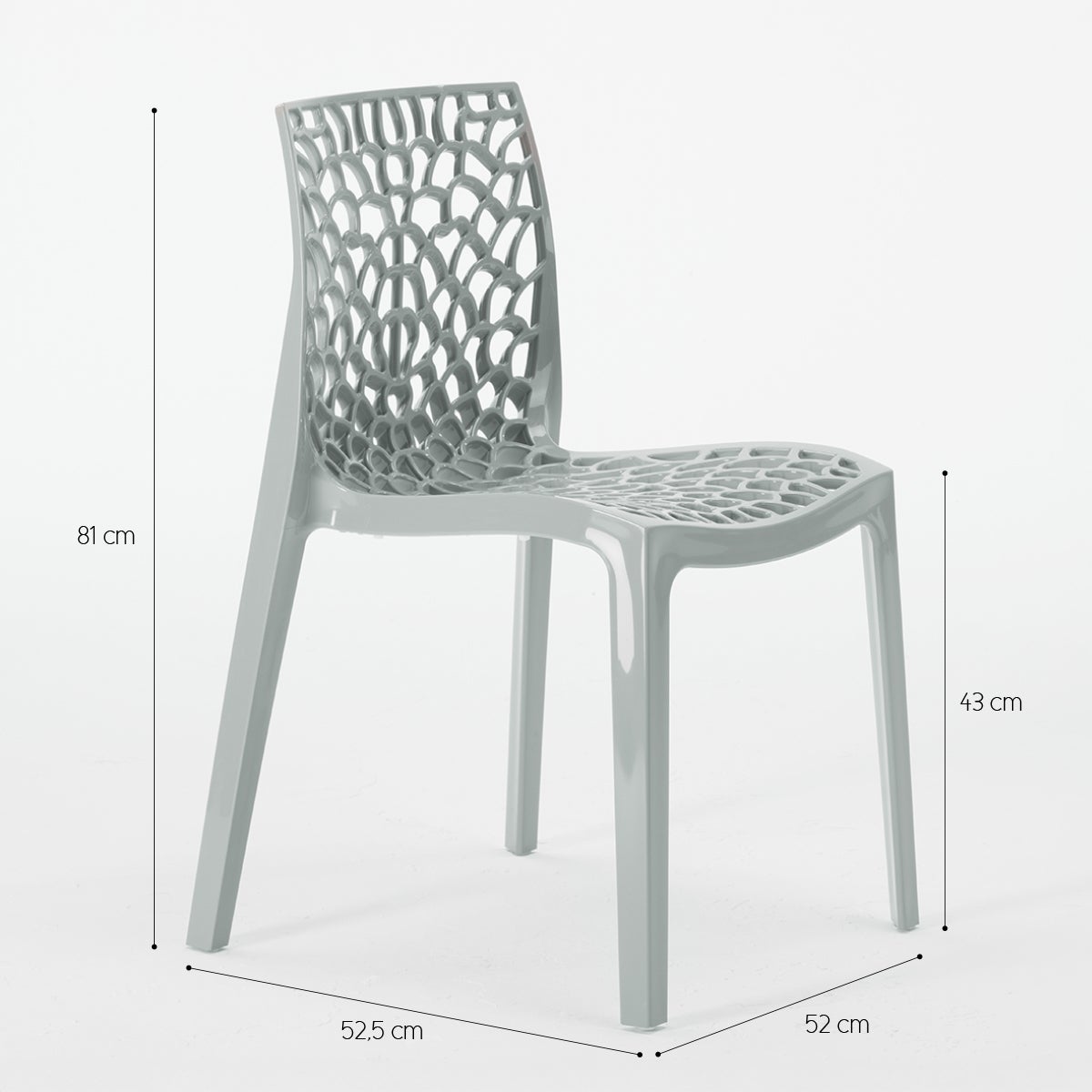 Sedie Cucina Bar Gruvyer In Polipropilene Impilabili Grand Soleil - Blu Scuro - 5