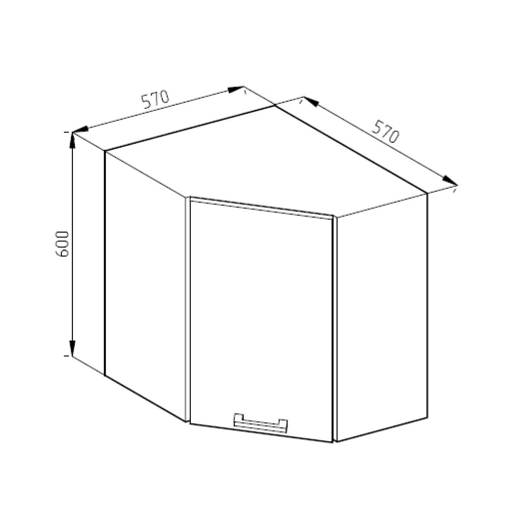Vicco Elément haut de cuisine R-Line, Chêne de force doré, 57cm - 3