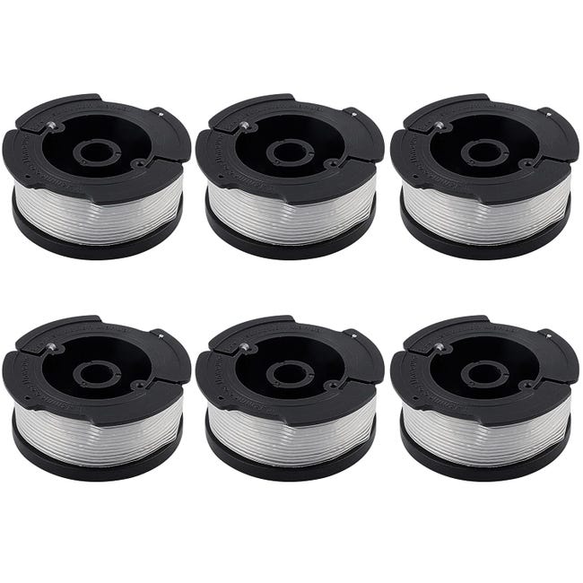 Lote de 6 bobinas de hilo para recortadora Black Decker STC1820CM ...