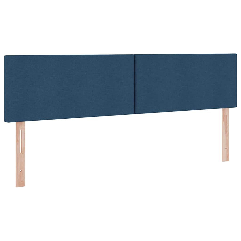Lit avec rangement et matelas bleu 180 x 200 cm en velours - 9