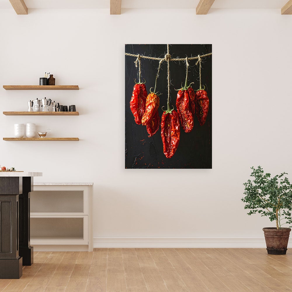 Obraz do kuchni restauracji baru jadalni, Wiszące czerwone pomidory 80x120 - 2