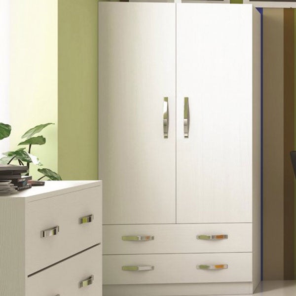 Comodino In Legno Massello Di Pino Con 2 Cassetti – 40x30x50 Cm – Armadietto Portaoggetti Per Soggiorno E Camera Da Letto
