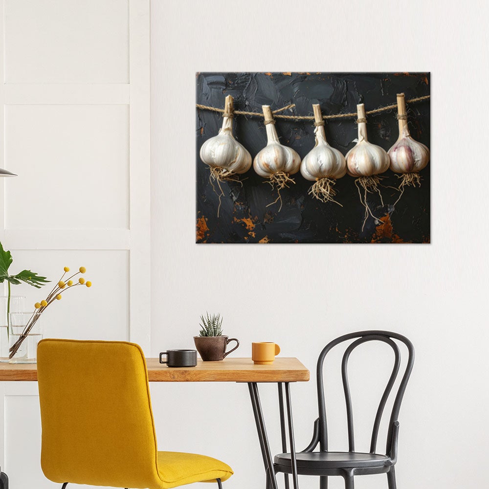 Obraz do kuchni restauracji baru jadalni, Suszony czosnek 90x60 - 2
