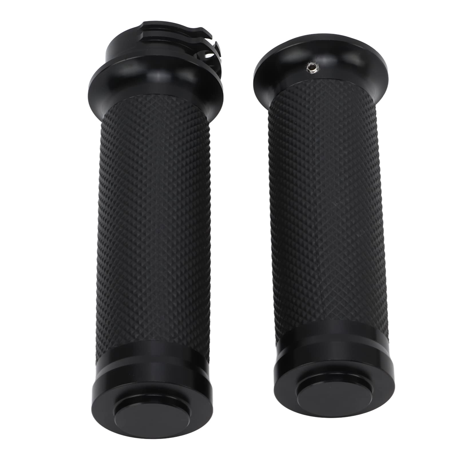 Lot De 2 Poignées De Moto Universelles Keenso – Caoutchouc Antidérapant, 22 Mm, Motif Losange