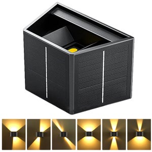 YAKii Lanterna Solare Da Esterno In Metallo – 2 Pezzi – Luce Bianca Calda – Impermeabile IP44 – Per Giardino E Terrazzo