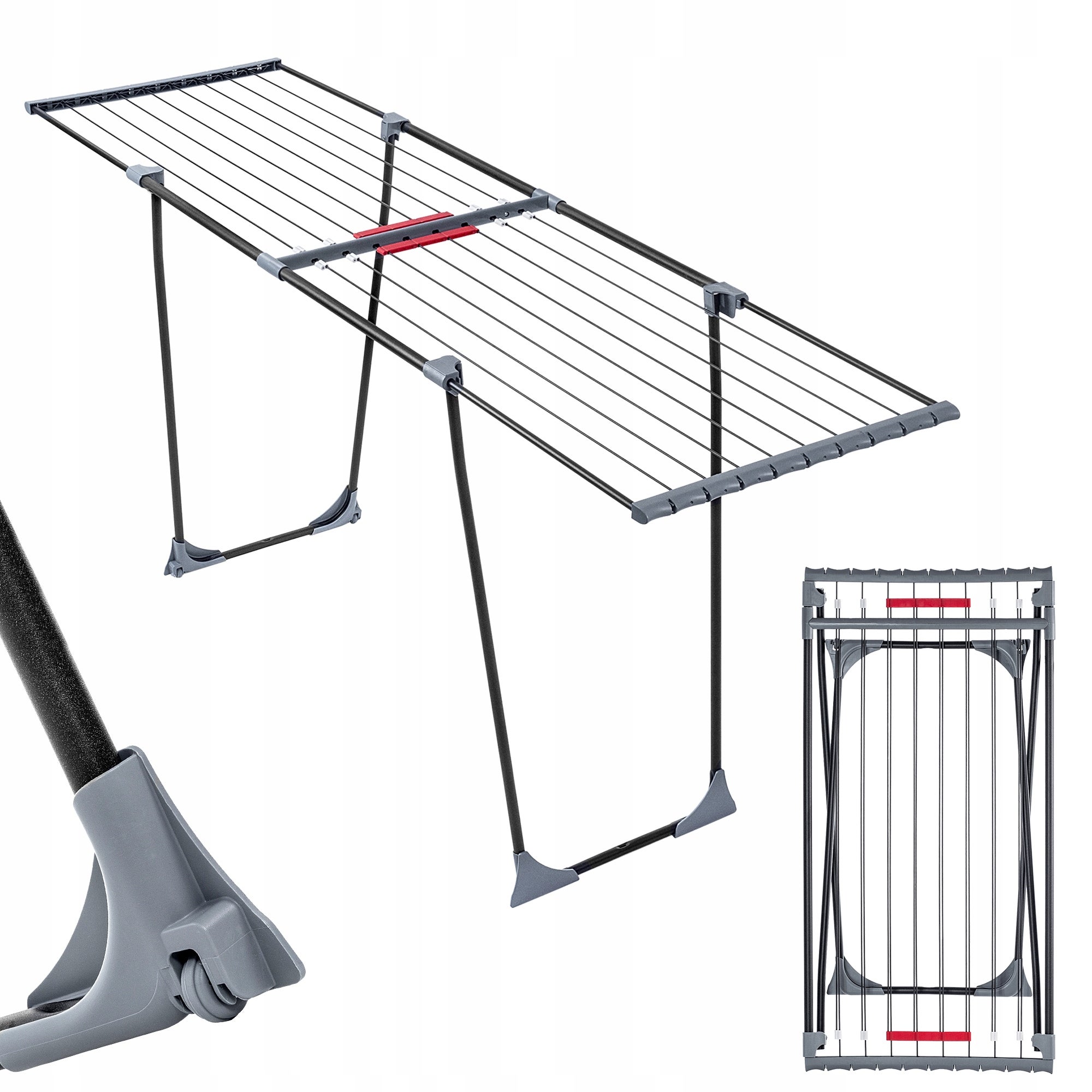 SUSZARKA NA PRANIE STOJĄCA UBRANIA BIELIZNĘ TELESKOPOWA ROZSUWANA 20m