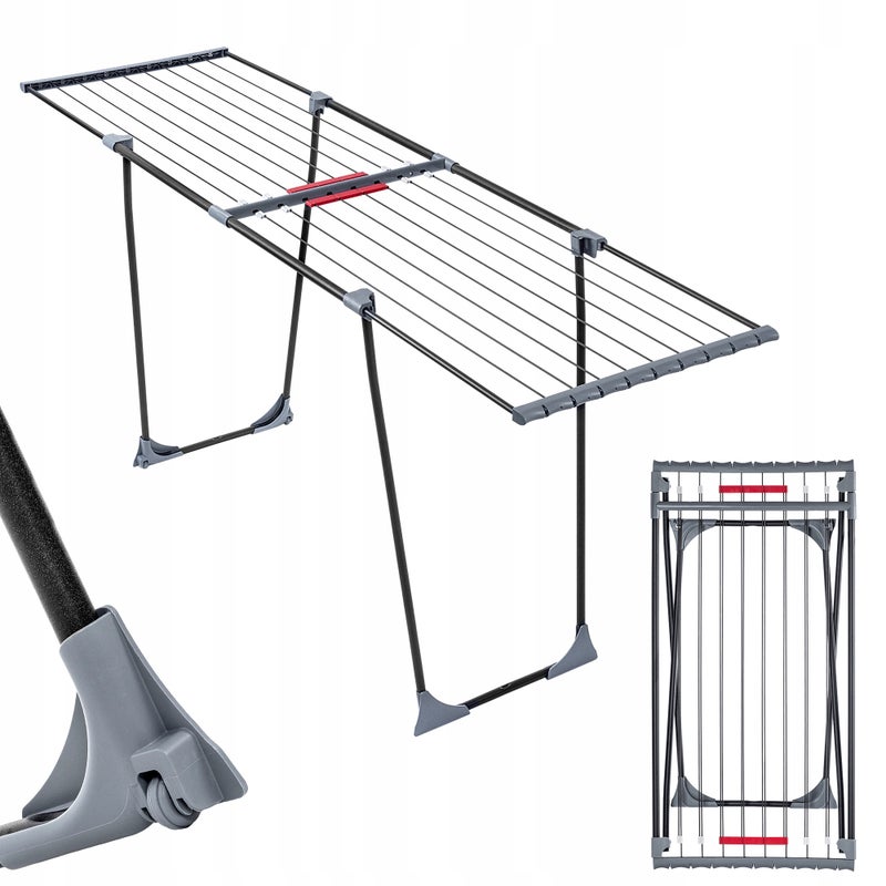 SUSZARKA NA PRANIE STOJĄCA UBRANIA BIELIZNĘ TELESKOPOWA ROZSUWANA 20m