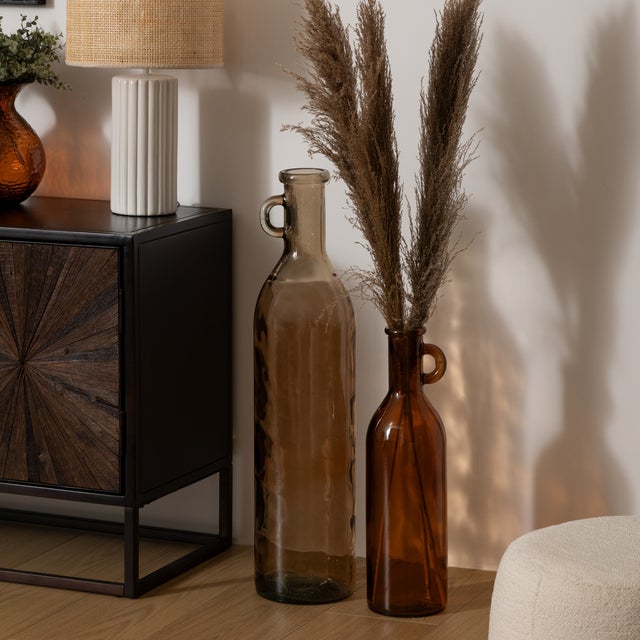 Atmosphera - Vaso a bottiglia in vetro yana amber h50cm